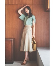 Te chichi | 【貴島明日香コラボ】リネンライクフレアスカート(スカート)