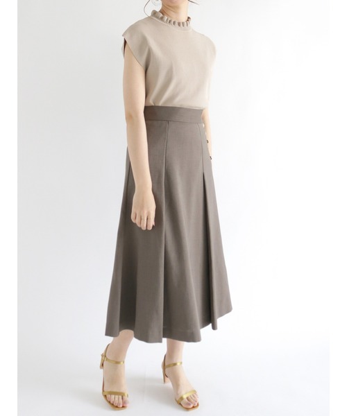 Te chichi(テチチ)の「【貴島明日香コラボ】リネンライクフレアスカート(スカート・レディース・ベージュ/カーキ/イエロー/グリーン・SMALL/MEDIUM)」の8枚目の写真