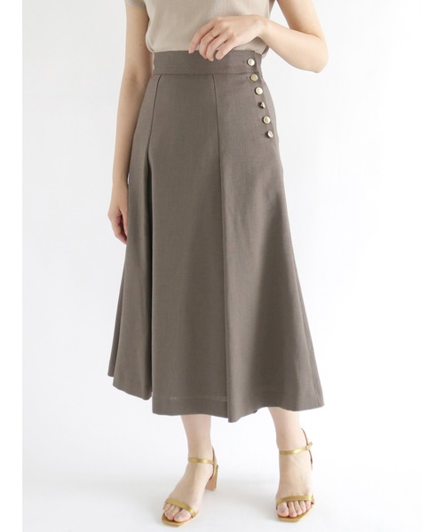 Te chichi(テチチ)の「【貴島明日香コラボ】リネンライクフレアスカート(スカート・レディース・ベージュ/カーキ/イエロー/グリーン・SMALL/MEDIUM)」の12枚目の写真