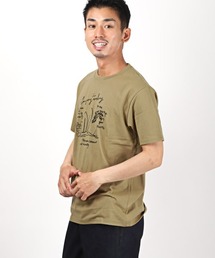 サーフイラストプリント半袖Tシャツ