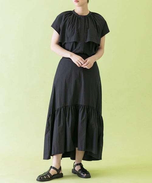 Uiscel(ユイセル)の「Uiscel ティアードアシンメトリーマキシスカート(スカート・レディース・ブラック/ネイビー/グレー・ONE)」の11枚目の写真