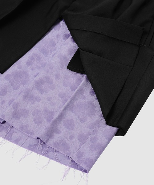 RAF SIMONS(ラフシモンズ)の「Mini skirt made from classic pants with underskirt(スカート・メンズ・ブラック・44/46)」の4枚目の写真