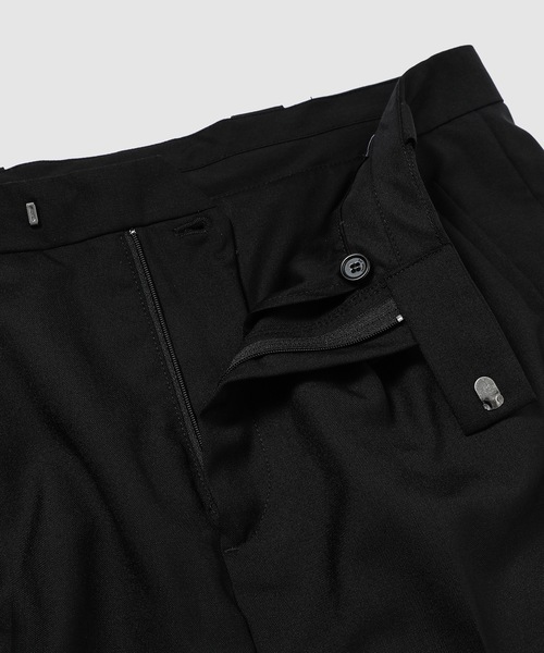 RAF SIMONS(ラフシモンズ)の「Mini skirt made from classic pants with underskirt(スカート・メンズ・ブラック・44/46)」の5枚目の写真