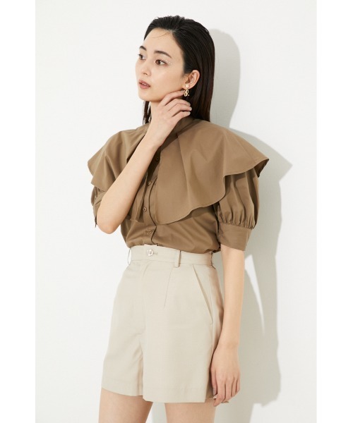 rienda（リエンダ）の「ビッグカラーシャツ（シャツ/ブラウス・レディース・ホワイト/ブラック/ブラウン/マルチ・FREE）」の15枚目の写真