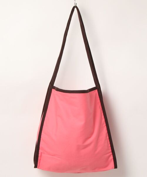 Samansa Mos2（サマンサ モスモス）の「ロゴパイピングトートバッグ（トートバッグ・レディース・キナリ/ピンク・ﾌﾘ-）」の3枚目の写真