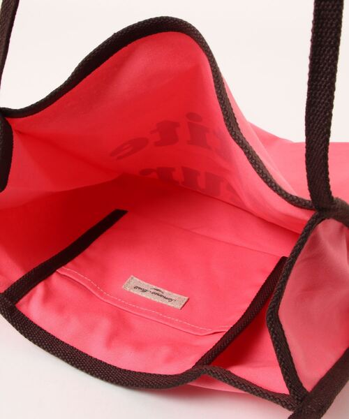 Samansa Mos2（サマンサ モスモス）の「ロゴパイピングトートバッグ（トートバッグ・レディース・キナリ/ピンク・ﾌﾘ-）」の5枚目の写真