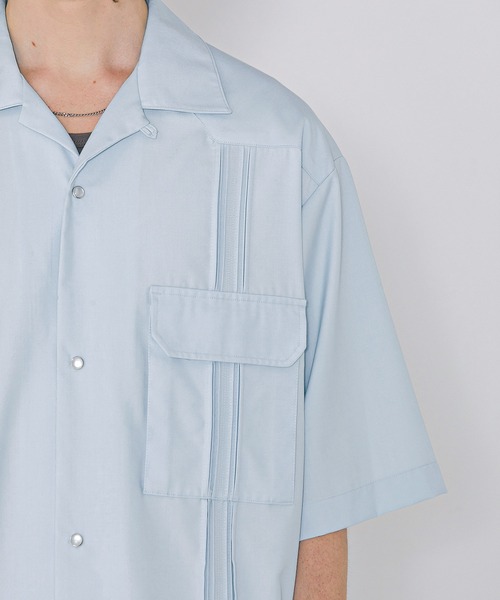 NEILEN(ニーレン)の「Pin tuck cuba shirts/ピンタックキューバシャツ(シャツ/ブラウス・メンズ・ライトブルー/ブラック・M/L)」の19枚目の写真