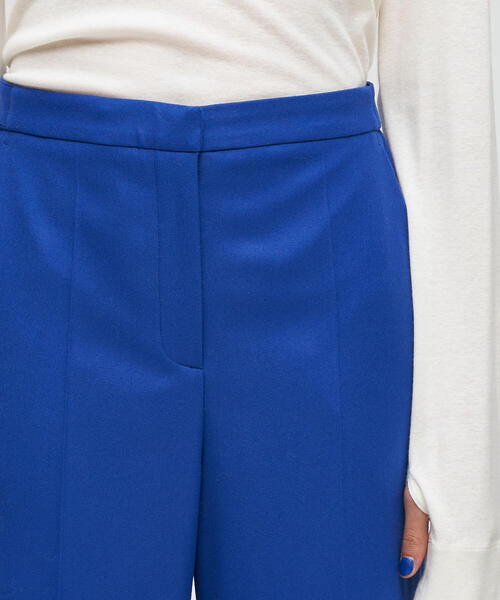 TOMORROWLAND （トゥモローランド）の「■ウールフランネルストレッチ セミワイドパンツ（スラックス・レディース・ブラック系その他/ライトブルー/ホワイト/ベージュ・36/32/34/38）」の12枚目の写真