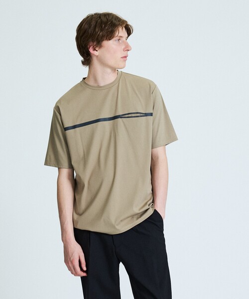 ABAHOUSE(アバハウス)の「ストレッチポンチ フロントデザイン ポケットTシャツ(Tシャツ/カットソー・メンズ・ブラック/ホワイト/ベージュ/ネイビー・46/48/44/50)」の4枚目の写真
