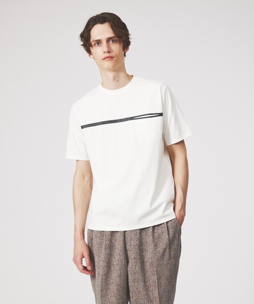 ABAHOUSE(アバハウス)の「ストレッチポンチ フロントデザイン ポケットTシャツ(Tシャツ/カットソー・メンズ・ブラック/ホワイト/ベージュ/ネイビー・46/48/44/50)」の10枚目の写真