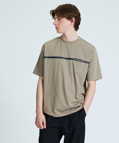 ABAHOUSE(アバハウス)の「ストレッチポンチ フロントデザイン ポケットTシャツ(Tシャツ/カットソー・メンズ・ブラック/ホワイト/ベージュ/ネイビー・46/48/44/50)」の7枚目の写真