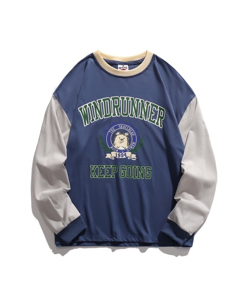 セール Hook Original アメカジヴィンテージ風イラストプリント配色袖切り替えリンガーロングtee Tシャツ カットソー Hook フック のファッション通販 Zozotown