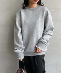 [FRED PERRY/フレッドペリー] ワンポイント刺繍 クルーネックスウェット