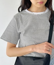 ボーダー配色Tシャツ(半袖)