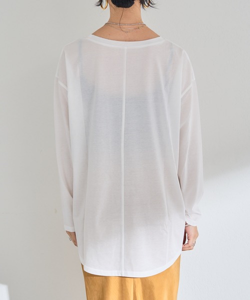 SHENERY（シーナリー）の「シルケットカットソー（Tシャツ/カットソー・レディース・オフホワイト・FREE）」の8枚目の写真