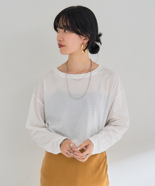 SHENERY（シーナリー）の「シルケットカットソー（Tシャツ/カットソー・レディース・オフホワイト・FREE）」の5枚目の写真