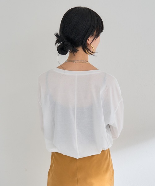 SHENERY（シーナリー）の「シルケットカットソー（Tシャツ/カットソー・レディース・オフホワイト・FREE）」の14枚目の写真