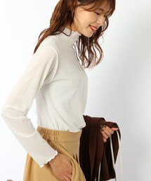 DRESKIP | シアーチェックハイネックプルオーバー(Tシャツ/カットソー)