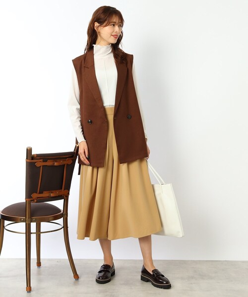 DRESKIP（ドレスキップ）の「◆レイヤードスタイルに シアーチェック ハイネックトップス（Tシャツ/カットソー・レディース・オフホワイト/ライトグレー/ブラック・03/02）」の14枚目の写真