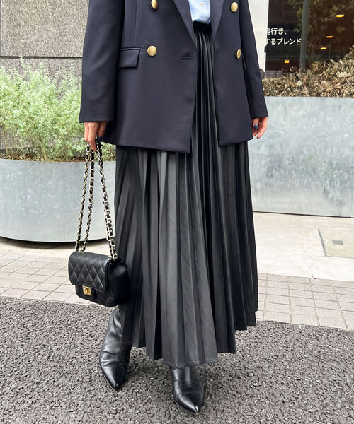 NOLLEY’S(ノーリーズ)の「◇【WEB限定】エアリーレザープリーツスカート(スカート・レディース・ブラック/オフホワイト/イエロー・38/36)」の16枚目の写真