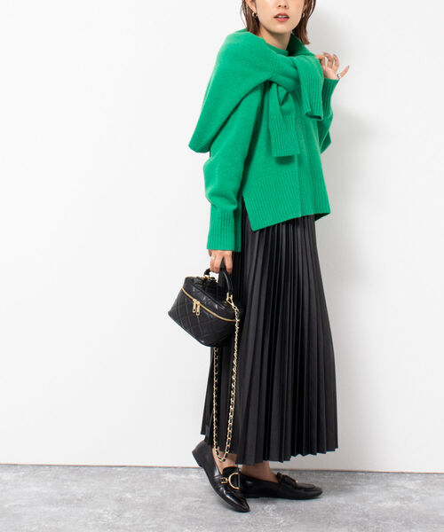 NOLLEY’S(ノーリーズ)の「◇【WEB限定】エアリーレザープリーツスカート(スカート・レディース・ブラック/オフホワイト/イエロー・38/36)」の19枚目の写真