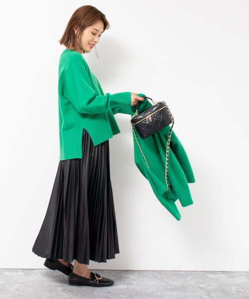 NOLLEY’S(ノーリーズ)の「◇【WEB限定】エアリーレザープリーツスカート(スカート・レディース・ブラック/オフホワイト/イエロー・38/36)」の15枚目の写真