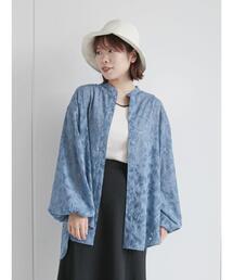 ehka sopo | シアージャカードビッグシャツ(チュニック)