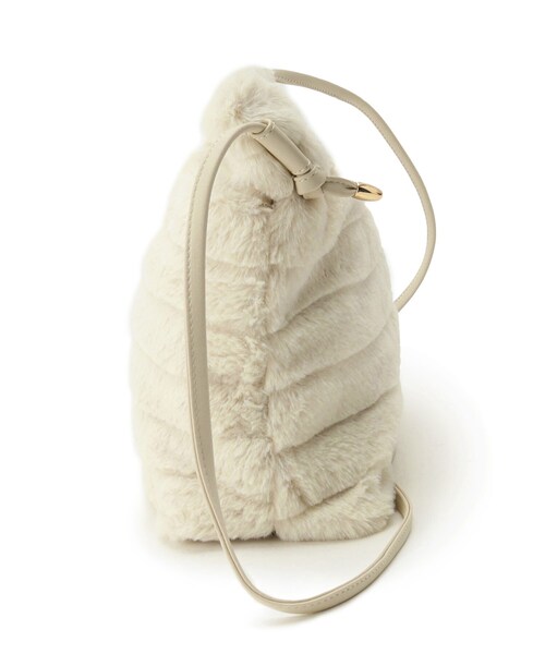 SHOO・LA・RUE（シューラルー）の「◆フェイクファーノットハンドルショルダーバッグ（ショルダーバッグ・レディース・ブラック系2/グレー系2/ブラウン系1/アイボリー系2/ベージュ系2・00）」の8枚目の写真