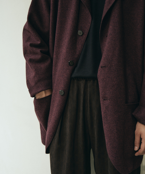 EDIFICE LA BOUCLE（エディフィスラブークル）の「【LA BOUCLE / ラブークル】1タック イージーパンツ（パターンブッチャー）（その他パンツ・メンズ・ブラック/ワインレッド/グリーン/ブラウン/ブルー系その他・2/1/3）」の14枚目の写真