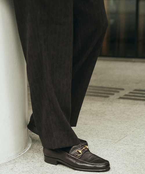 EDIFICE LA BOUCLE（エディフィスラブークル）の「【LA BOUCLE / ラブークル】1タック イージーパンツ（パターンブッチャー）（その他パンツ・メンズ・ブラック/ワインレッド/グリーン/ブラウン/ブルー系その他・2/1/3）」の15枚目の写真