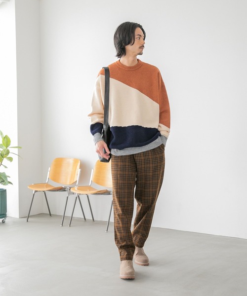 セール】[セットアップ対応]ドライチェックテーパードパンツ