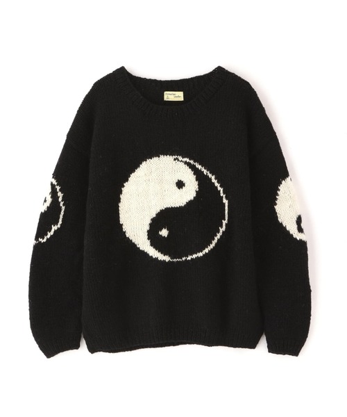CREW NECK KNIT-LINE YIN&YANG｜MACMAHON KNITTING MILLS｜TOPS