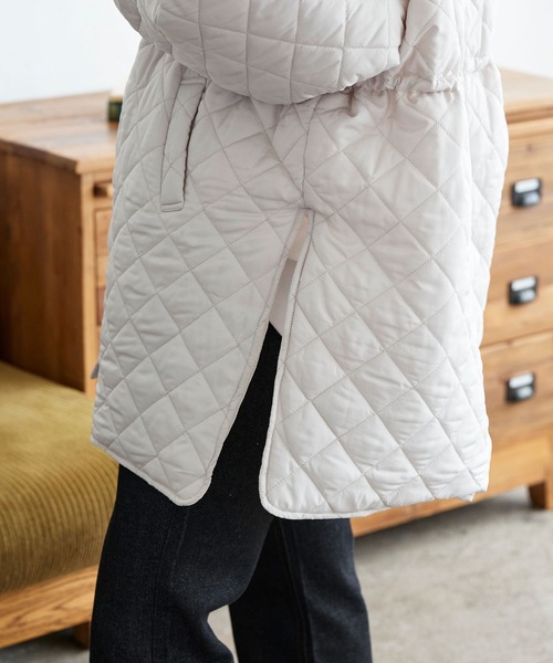 LIAN（リアン）の「ドロスト付きキルティングMA-1コート（ブルゾン・レディース・ブラック/カーキ/アイボリー・FREE）」の21枚目の写真