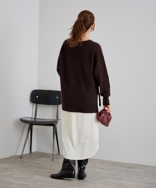 FRAMeWORK（フレームワーク）の「ラウンドヘムサテンスカート（スカート・レディース・ホワイト/ブラック・38/36）」の16枚目の写真