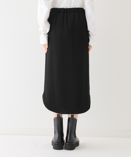 FRAMeWORK（フレームワーク）の「ラウンドヘムサテンスカート（スカート・レディース・ホワイト/ブラック・38/36）」の3枚目の写真