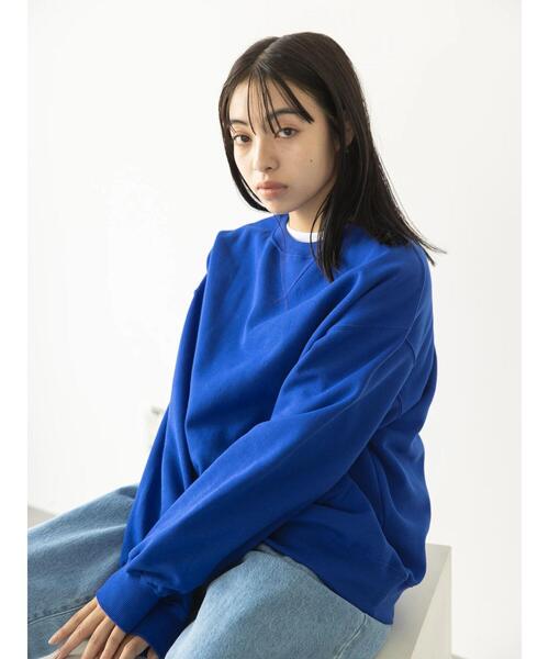 koe(コエ)の「ヴィンテージライクジェンダーレス裏起毛トレーナー(スウェット・レディース・ブルー/カーキ/アイボリー/チャコールグレー・L/S/M)」の21枚目の写真