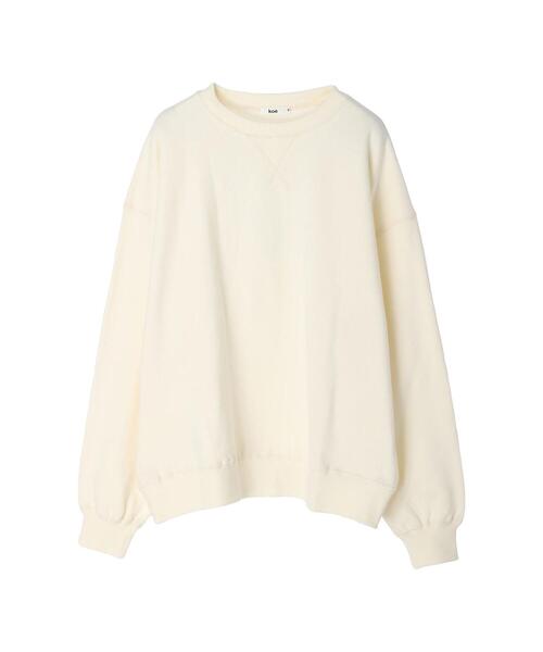 koe(コエ)の「ヴィンテージライクジェンダーレス裏起毛トレーナー(スウェット・レディース・ブルー/カーキ/アイボリー/チャコールグレー・L/S/M)」の11枚目の写真