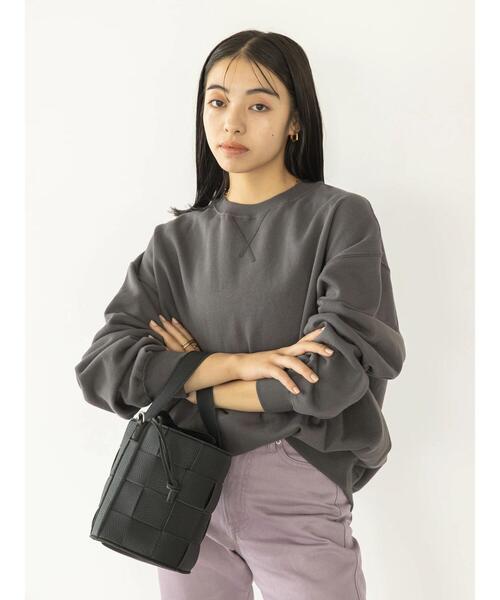 koe(コエ)の「ヴィンテージライクジェンダーレス裏起毛トレーナー(スウェット・レディース・ブルー/カーキ/アイボリー/チャコールグレー・L/S/M)」の3枚目の写真