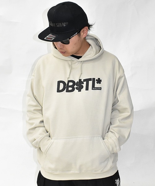 DOUBLE STEAL(ダブルスティール)の「Toon LOGO 裏起毛パーカー(パーカー・メンズ・グリーン/サンドベージュ/インディゴブルー・LARGE/MEDIUM/X-LARGE)」の6枚目の写真