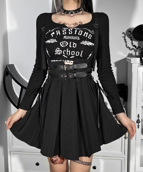 A'GEM/9 × .kom『NOVESSEL/ノベセル』ベルトストラップスカート（スカート）｜NOVESSEL（ノベセル）