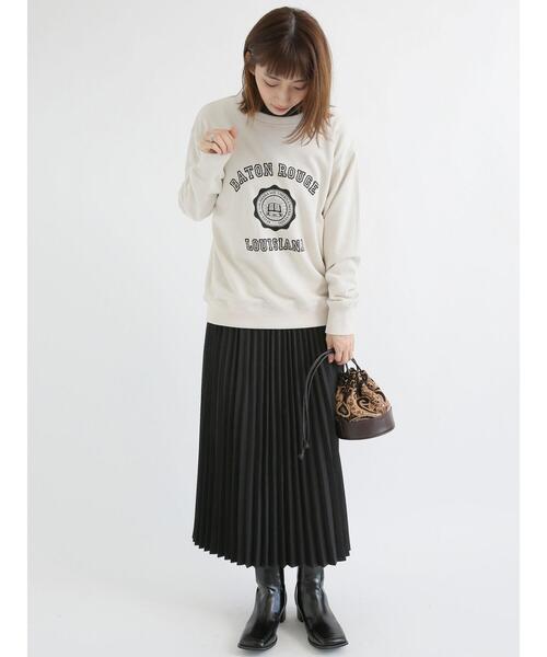 Lugnoncure（ルノンキュール）の「スエードプリーツスカート（スカート・レディース・グレー/ブラウン/ブラック・ﾌﾘ-）」の13枚目の写真