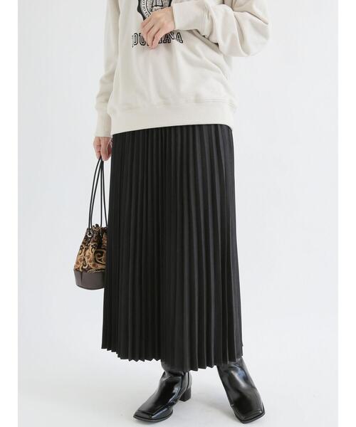 Lugnoncure（ルノンキュール）の「スエードプリーツスカート（スカート・レディース・グレー/ブラウン/ブラック・ﾌﾘ-）」の14枚目の写真