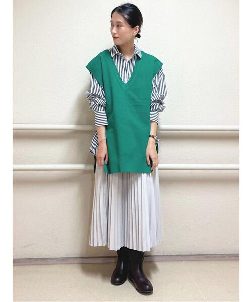 Lugnoncure（ルノンキュール）の「スエードプリーツスカート（スカート・レディース・グレー/ブラウン/ブラック・ﾌﾘ-）」の19枚目の写真