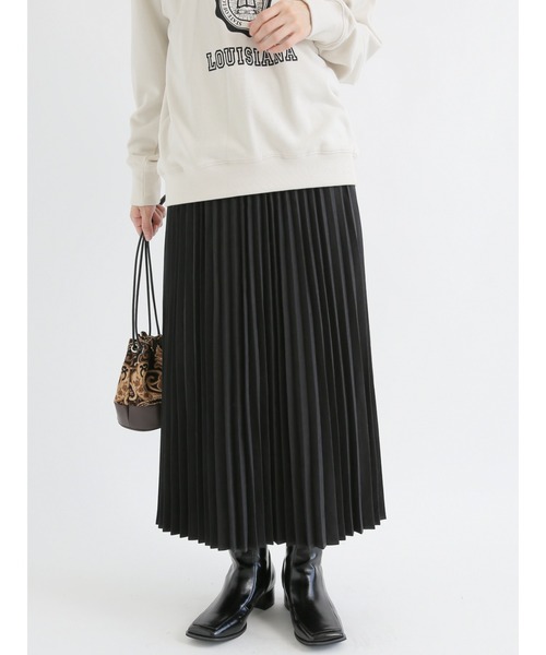 Lugnoncure（ルノンキュール）の「スエードプリーツスカート（スカート・レディース・グレー/ブラウン/ブラック・ﾌﾘ-）」の2枚目の写真
