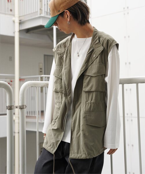 VENCEEXCHANGE(ヴァンスエクスチェンジ)の「M65 ハイネックミリタリーベスト(ベスト・レディース・オリーブ/ブラック・FREE)」の15枚目の写真