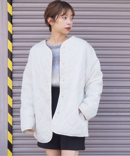 tiptop（ティップトップ）の「ファーベスト×キルティングブルゾンSET（ブルゾン・レディース・アイボリー/カーキ/ブラック/ホワイト系その他/ブラック系その他・FREE）」の14枚目の写真