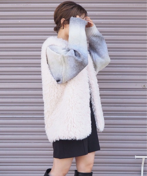 tiptop（ティップトップ）の「ファーベスト×キルティングブルゾンSET（ブルゾン・レディース・アイボリー/カーキ/ブラック/ホワイト系その他/ブラック系その他・FREE）」の18枚目の写真