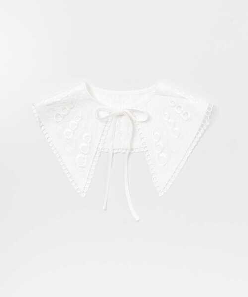 KBF（ケイビーエフ）の「エンブロイダリースカラップ付け襟（その他小物・レディース・ホワイト/ブラック・ONE）」の9枚目の写真