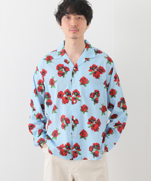 BEDWIN（ベドウィン）の「【BEDWIN / ベドウィン】 L/S OPEN COLLAR ALOHA SHIRT/1675（シャツ/ブラウス・メンズ・チャコールグレー/ブラック/サックスブルー・2/3）」の3枚目の写真