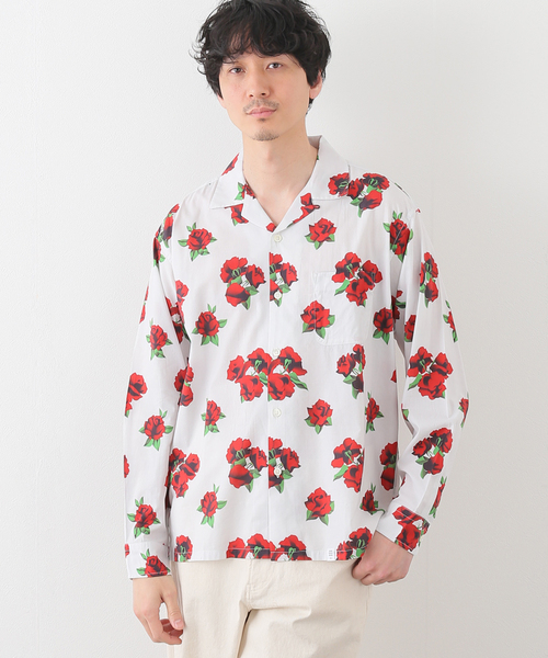 BEDWIN（ベドウィン）の「【BEDWIN / ベドウィン】 L/S OPEN COLLAR ALOHA SHIRT/1675（シャツ/ブラウス・メンズ・チャコールグレー/ブラック/サックスブルー・2/3）」の2枚目の写真